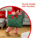 Durable Christmas Storage Bag For Ornaments, Lights, Ribbons & Wreaths