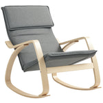 Comfortable Relax Rocking Chair With High Back | Grey