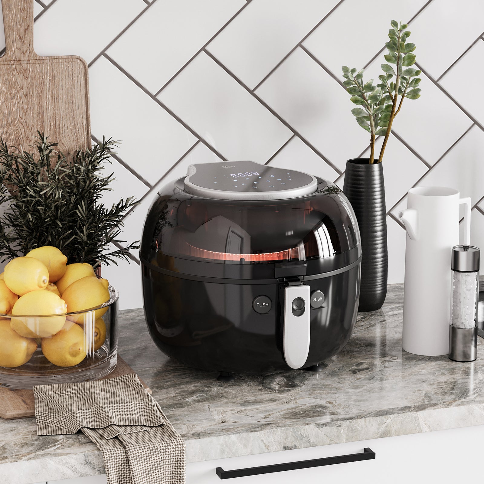 7l Digital Air Fryer With Dehydrate 8 Presets