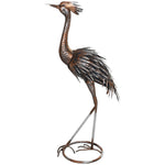 Heron Garden Statue, Metal Garden Gift W/ Stakes