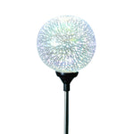 Plastic Solar Garden 3d Globe Light Solar Panel Collects Sunlight