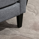 Modern Armchair Accent Chair With Rubber Wood Legs | One Size | Gray
