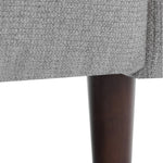 Mid-century Modern Single Sofa Chair – Linen Upholstery, High-density Foam, Walnut Legs, Comfortable Accent Chair | Light Grey