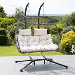 Burford Swinging Double Garden Seat | Cream