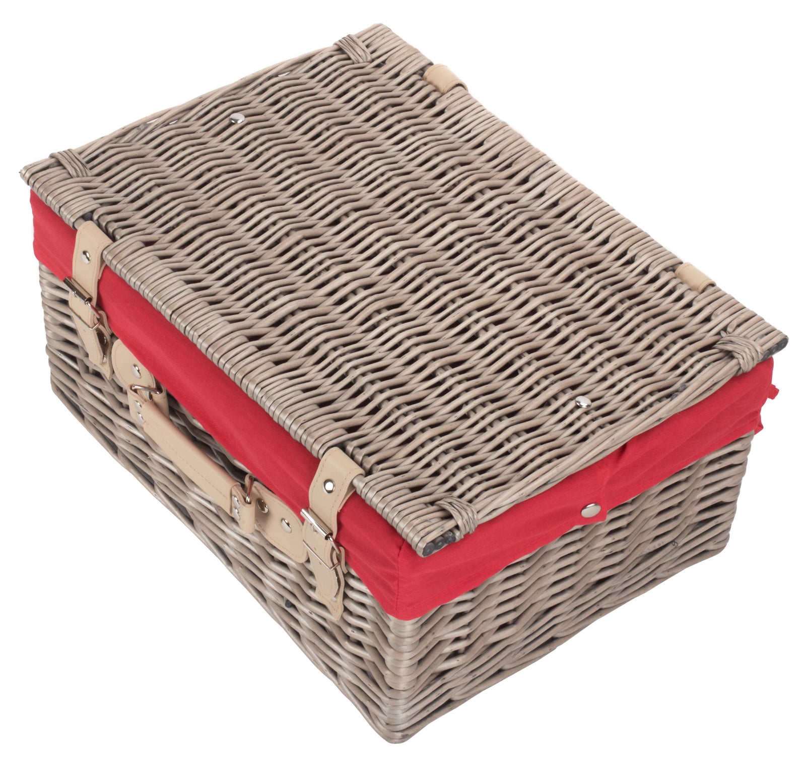 Wicker 40cm Antique Wash Picnic Basket | Red