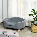 Dog Sofa Bed W/ Removable Soft Cushion For Xs Size Dogs - Grey