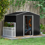 8 X 6ft Garden Storage Shed With Double Sliding Door Outdoor