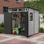 Breeins 6 X 6ft Outdoor Garden Pent Roof Tool Storage Shed