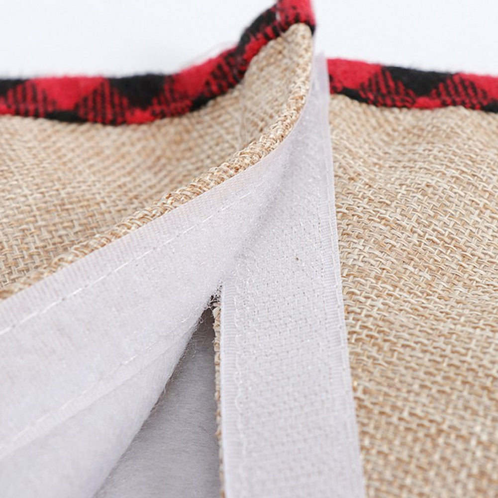 Burlap Merry Christmas Tree Skirt Collar