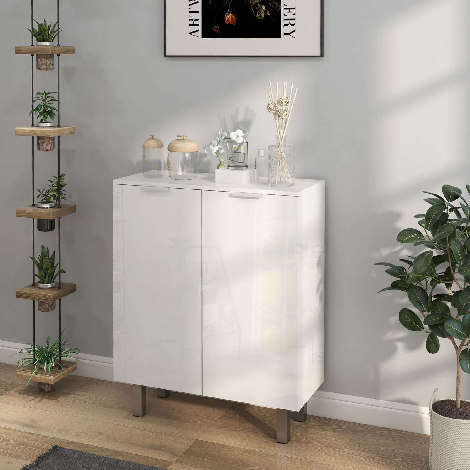 Shoe Storage Cabinet With Soft-close Hinges