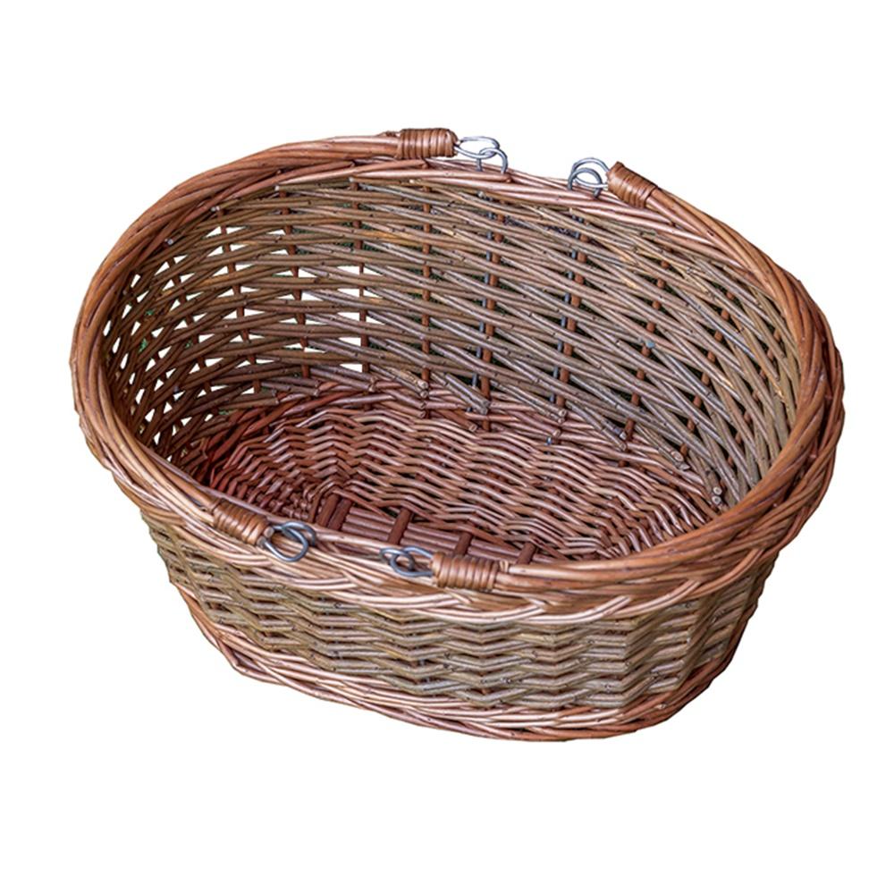 Wicker Oval Swing Handle Shopping Basket