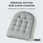 Luxury Garden Round Egg Chair Swing Cushion, 80 X 120 Cm | One Size | Grey