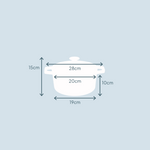 Cooks Professional Cast Iron Casserole Dish 20cm Oven Proof Pan & Lid
