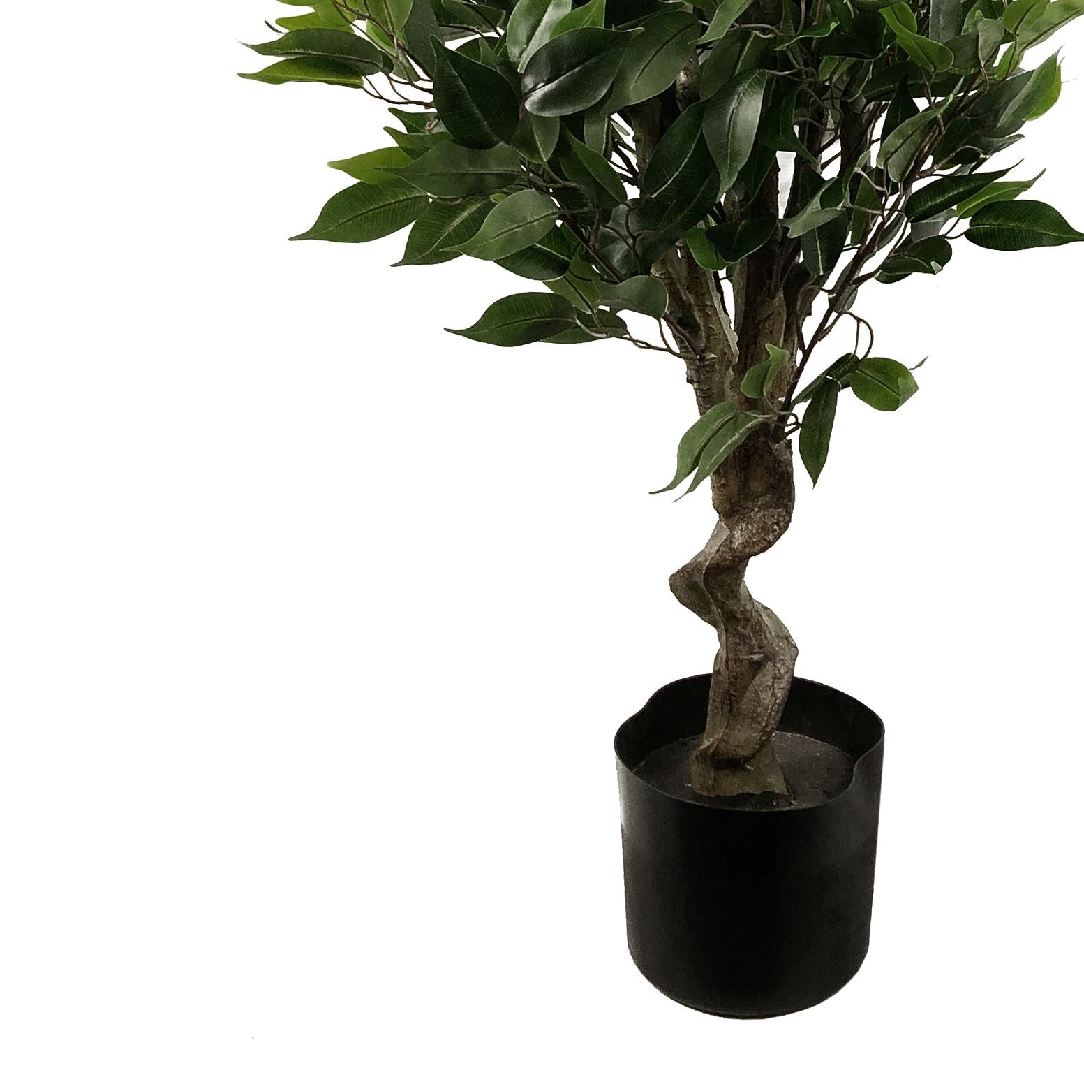 Artificial 110cm Evergreen Twist Ficus Tree