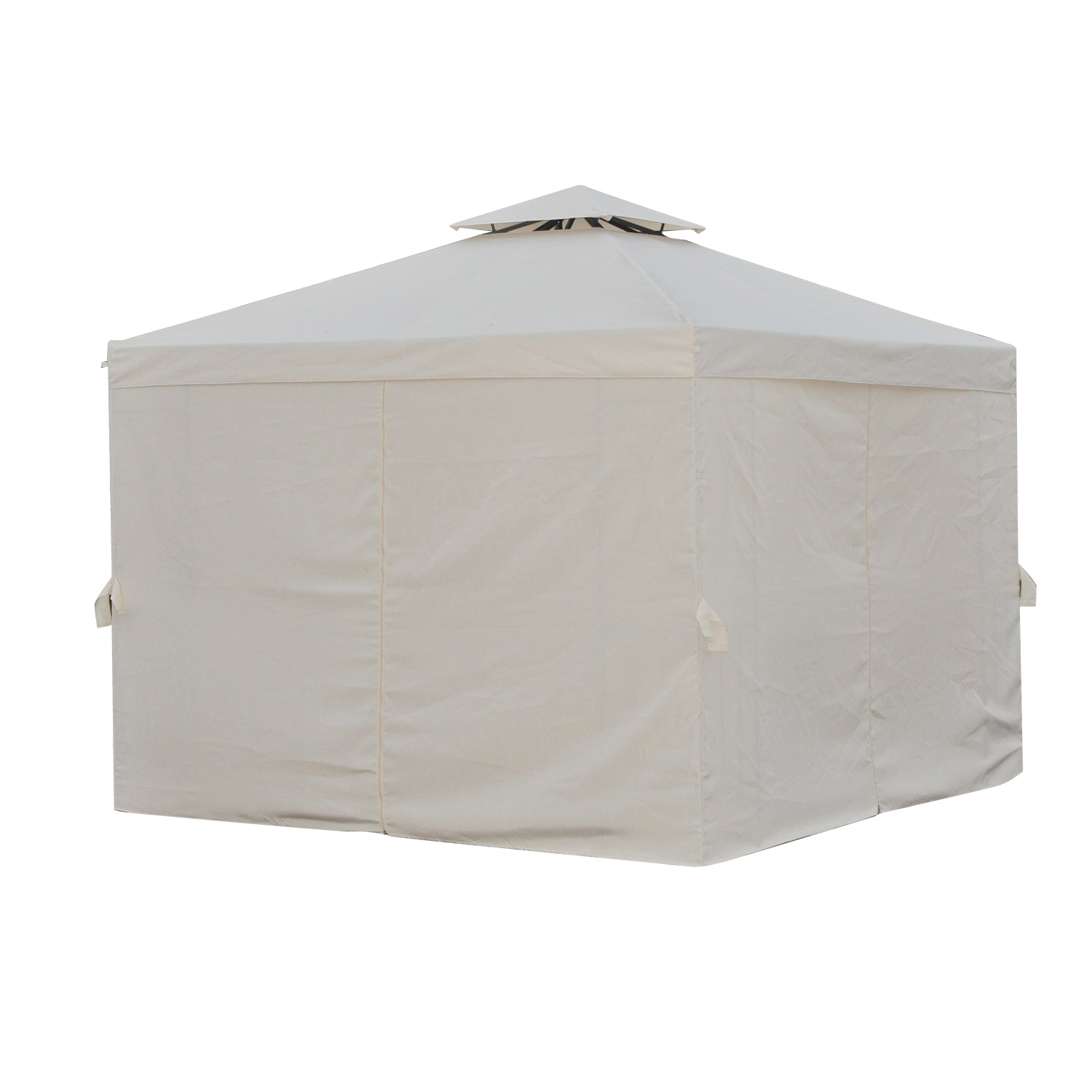 Garden Metal Gazebo Sun Shade Shelter Outdoor Party Tent | Beige