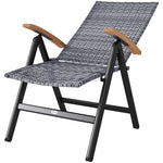 Outdoor Folding Rattan Chair, Dining Chair | Set of 1 | Light Grey