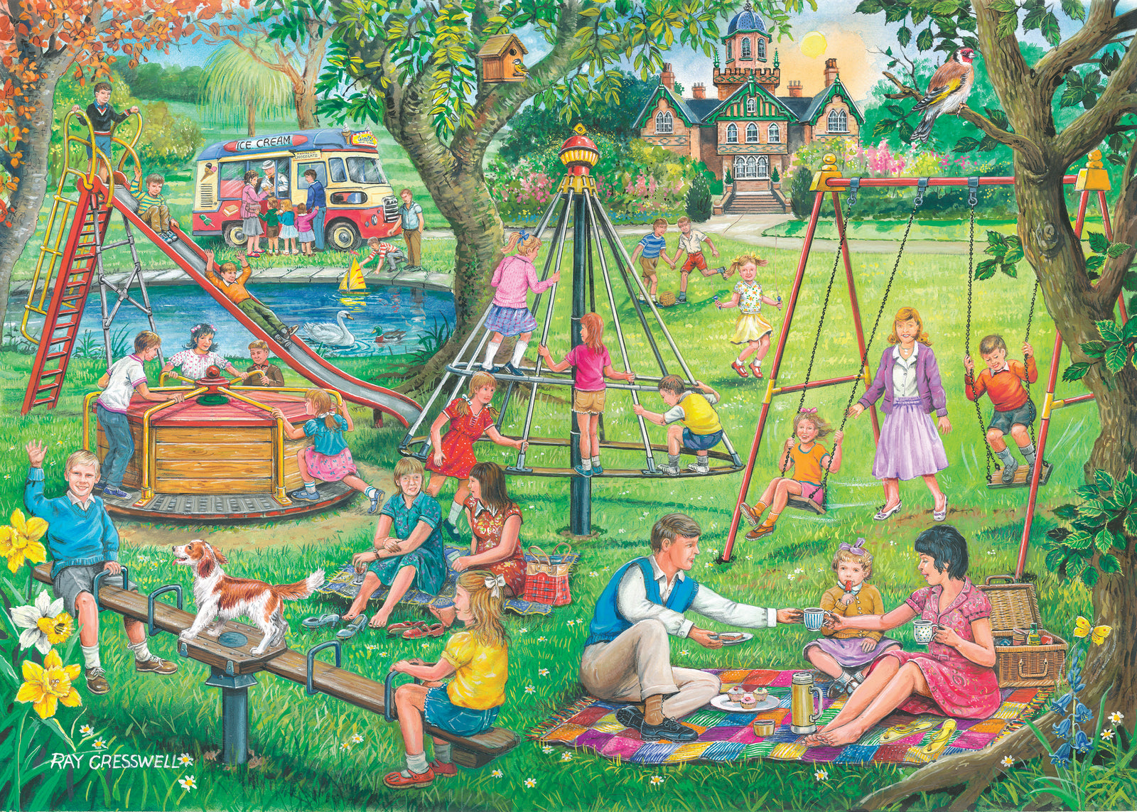 Park & Rides Jigsaw - Big 250 Piece Jigsaw Puzzle For Adults & Kids, With Extra Large Pieces