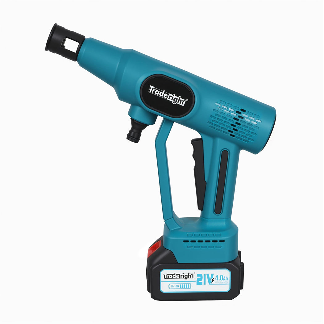 Cordless Pressure Washer 50bar/725psi Dual 4000mah  6-in-1 Nozzle Lcd | Blue