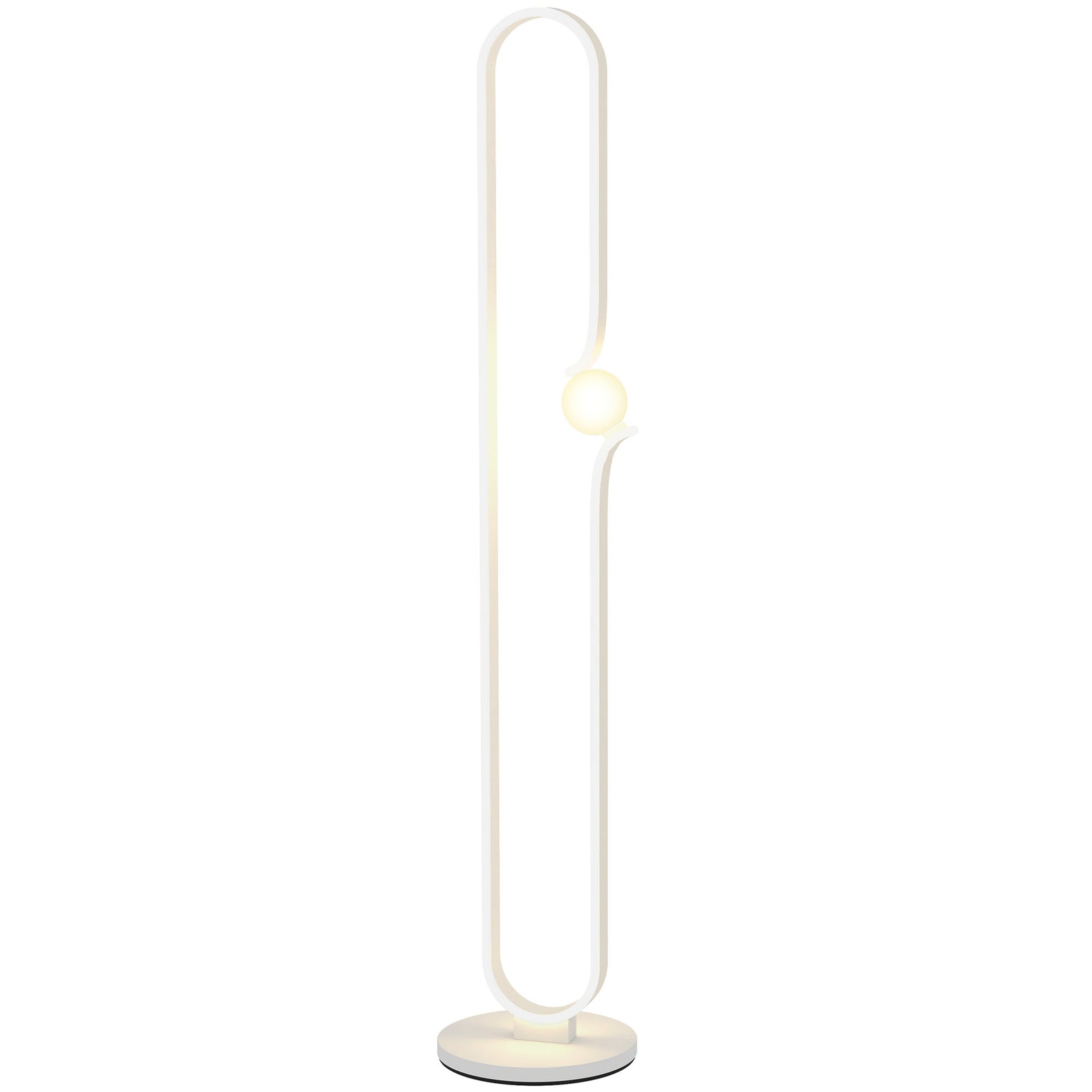 Dimmable Led Floor Lamp With Glass Night Light, Foot Switch