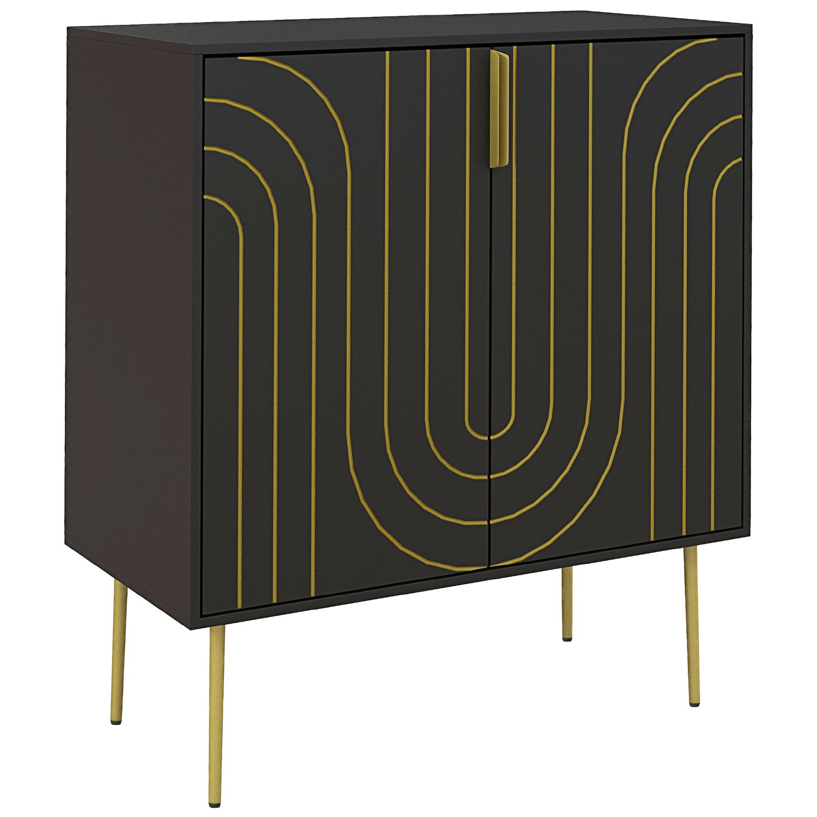 Freestanding Storage Cabinet With Adjustable Shelf