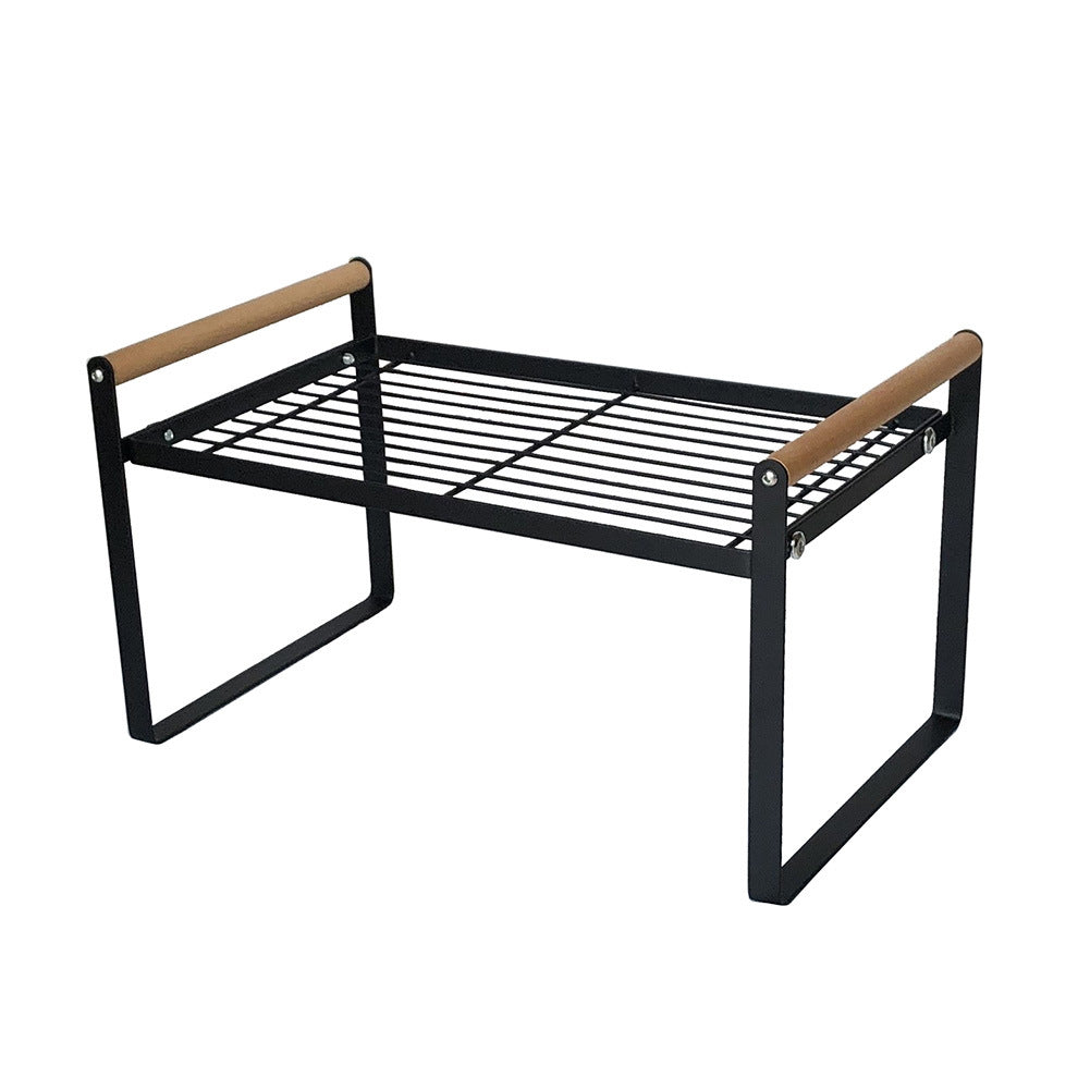Free Standing Kitchen Spice Herb Rack Holder Cupboard Organiser | Small | Black