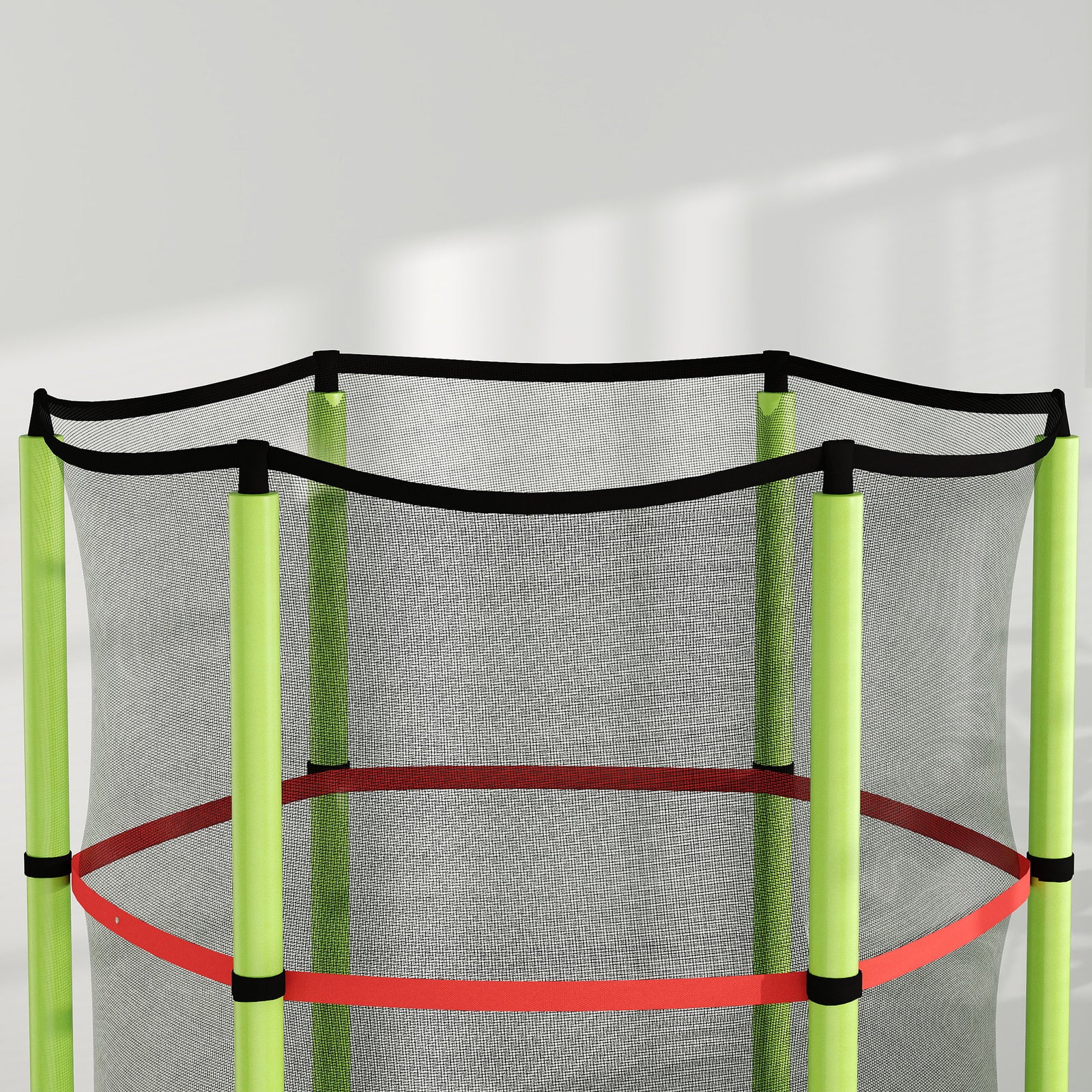 Kids Trampoline W/ Enclosure Net, Steel Frame, For Ages 3-6 Years - Green | Green