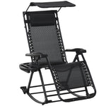 Folding Recliner Rocker Zero-gravity Seat | Black