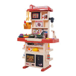 Children Pretend Kitchen Playset 43pcs Toy Accessory Set | Red