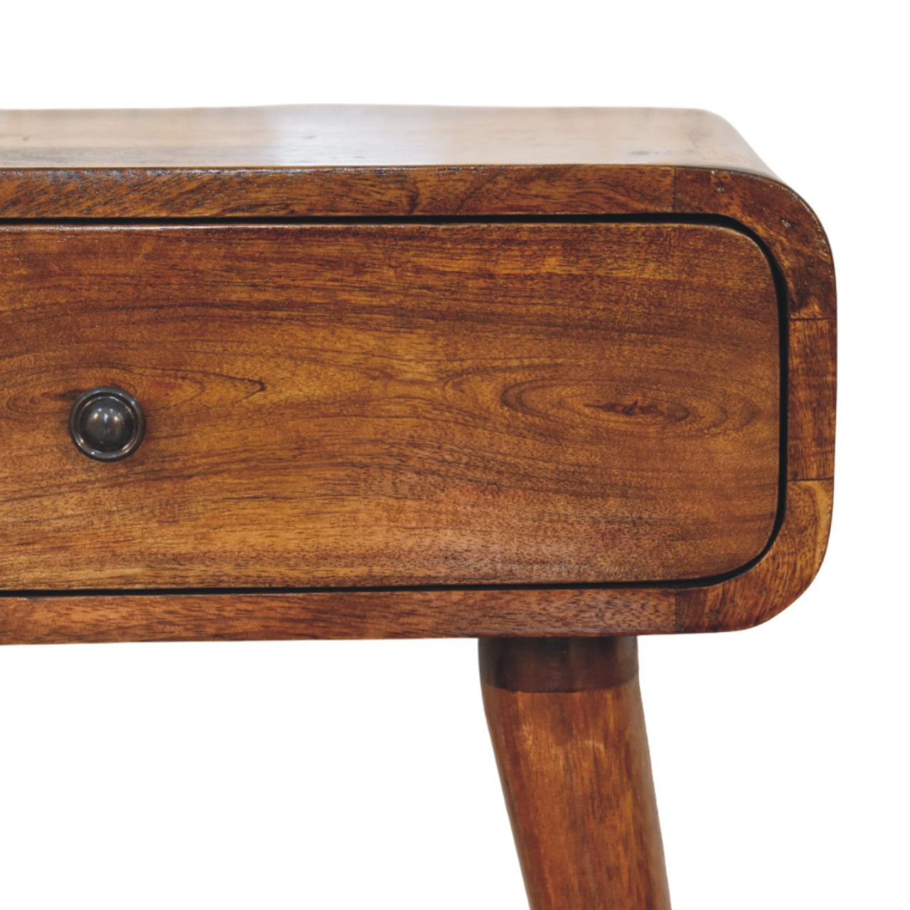 Solid Wood Avora Chestnut Nightstand With 1 Drawer