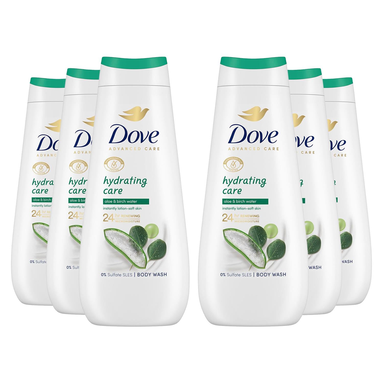 Advanced Care Body Wash Hydrating Care 24h Renewing Micromoisture, 6x400ml