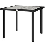 Garden Table For 4 Person W/ 4.3 cm Parasol Hole | Light Grey