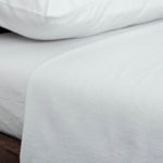 White Luxury Brushed Cotton Flannelette Flat Sheet 100% Cotton | King | White