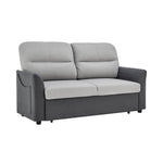 Faux Suede Double Pull-out Sofa Bed - 2 Seater