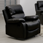 Bonded Leather Recliner Armchair | Black