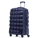 Large 29" Hard Shell Bubble Design Check-in Suitcase Hold Luggage Bag 20kg+ | Large | Navy Blue