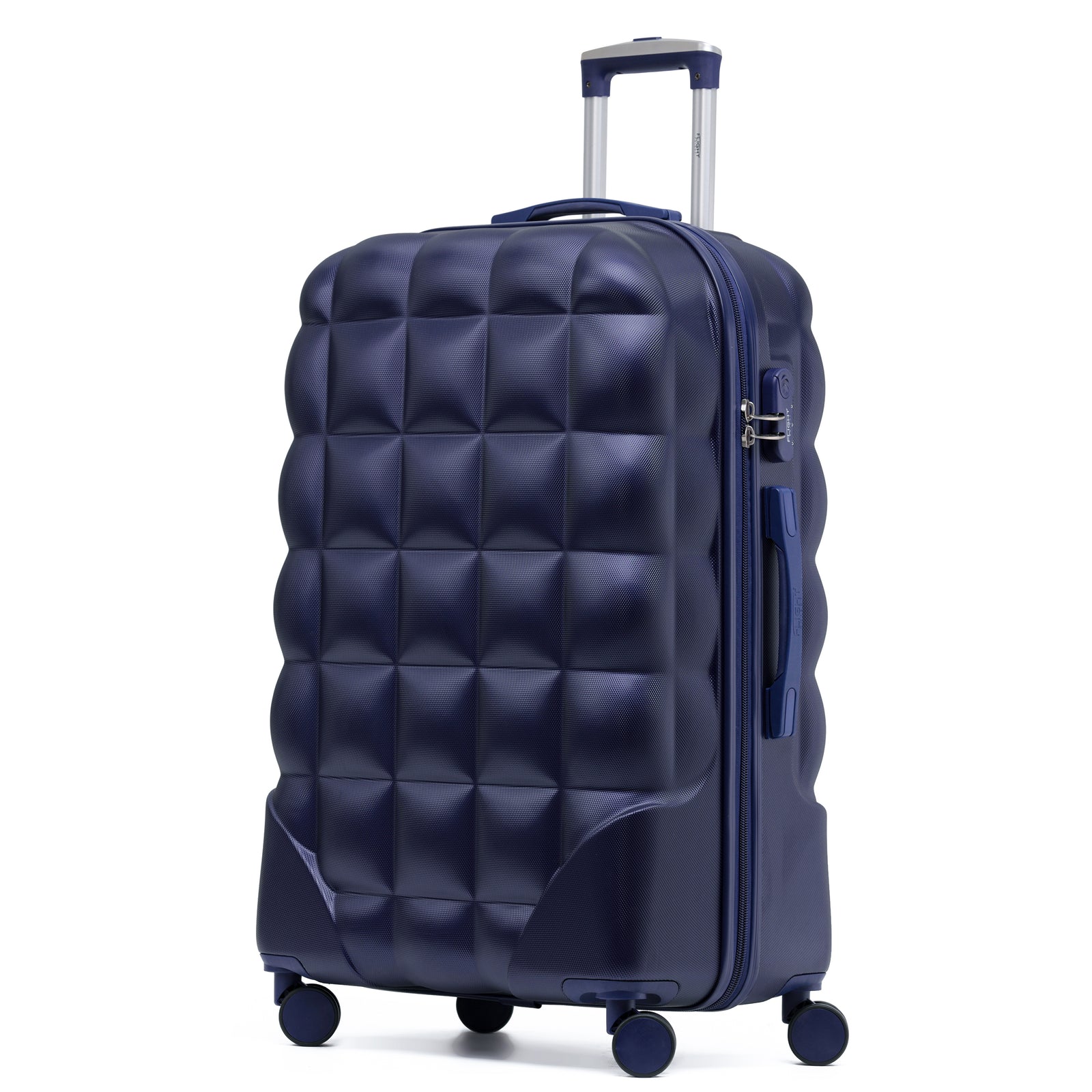 Large 29" Hard Shell Bubble Design Check-in Suitcase Hold Luggage Bag 20kg+ | Large | Navy Blue