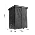 Metal Firewood Log Rack With Waterproof Cover | Medium | Black