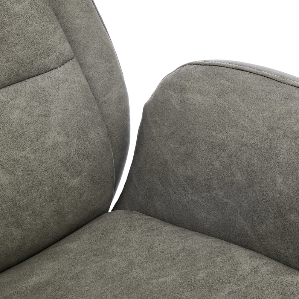 Adjustable High Back Pu Office Chair With Armrests | Grey