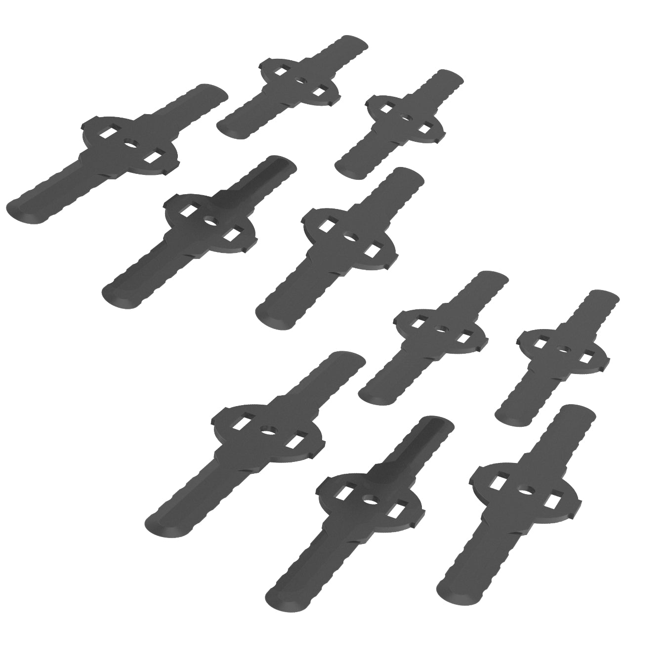 Lawn Barber Garden Strimmer Plastic Blades (10 Pack)
