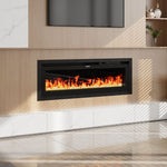 42/50/60 Inch Electrical Fireplace With Remote, 12 Vibrant Flame Colours, Adjustable Heating Modes, And Safety Features | Small