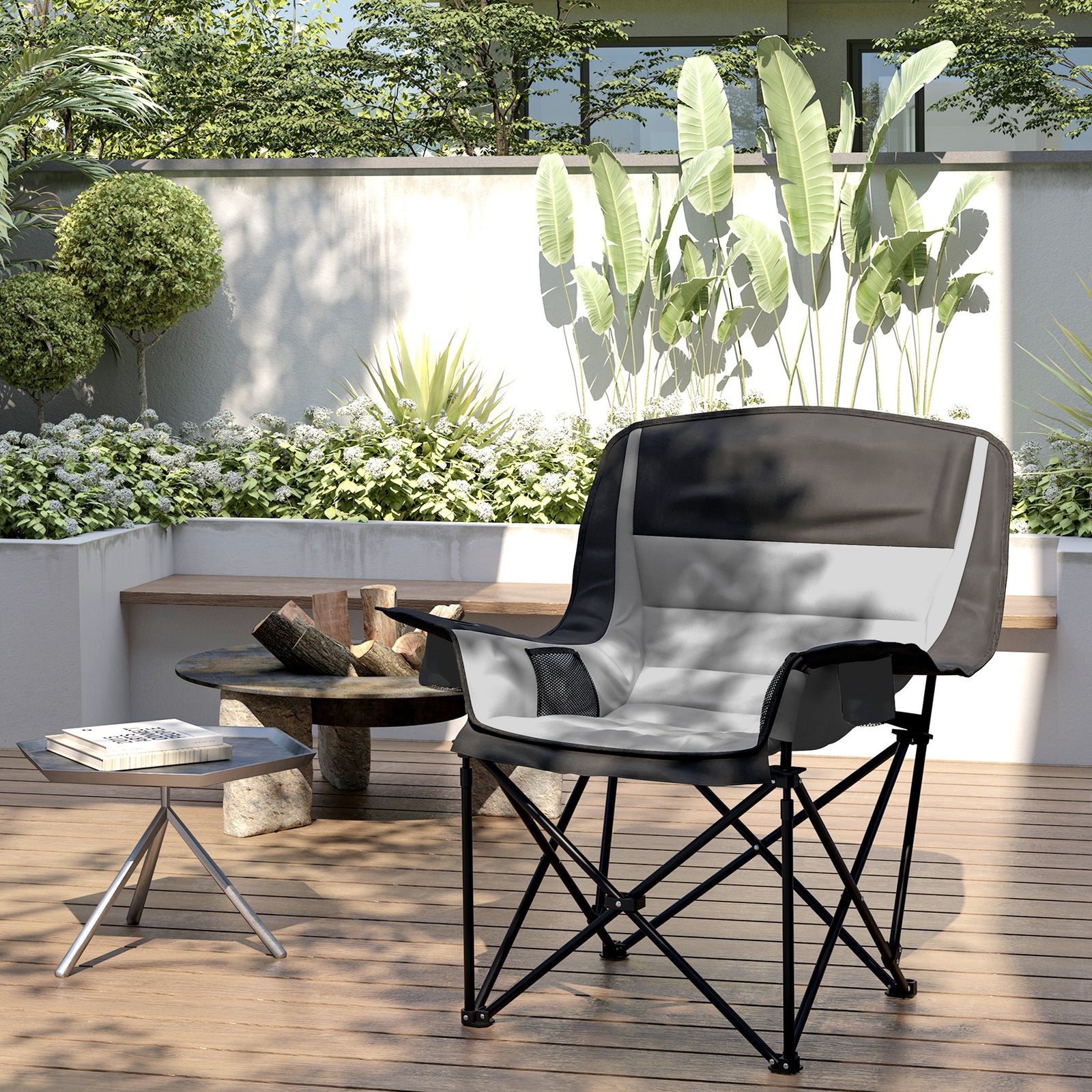 Folding Camping Chair, Grey