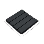 Polydeck Pvc Interlocking Decking Tiles - Black | Set of 24 | Black