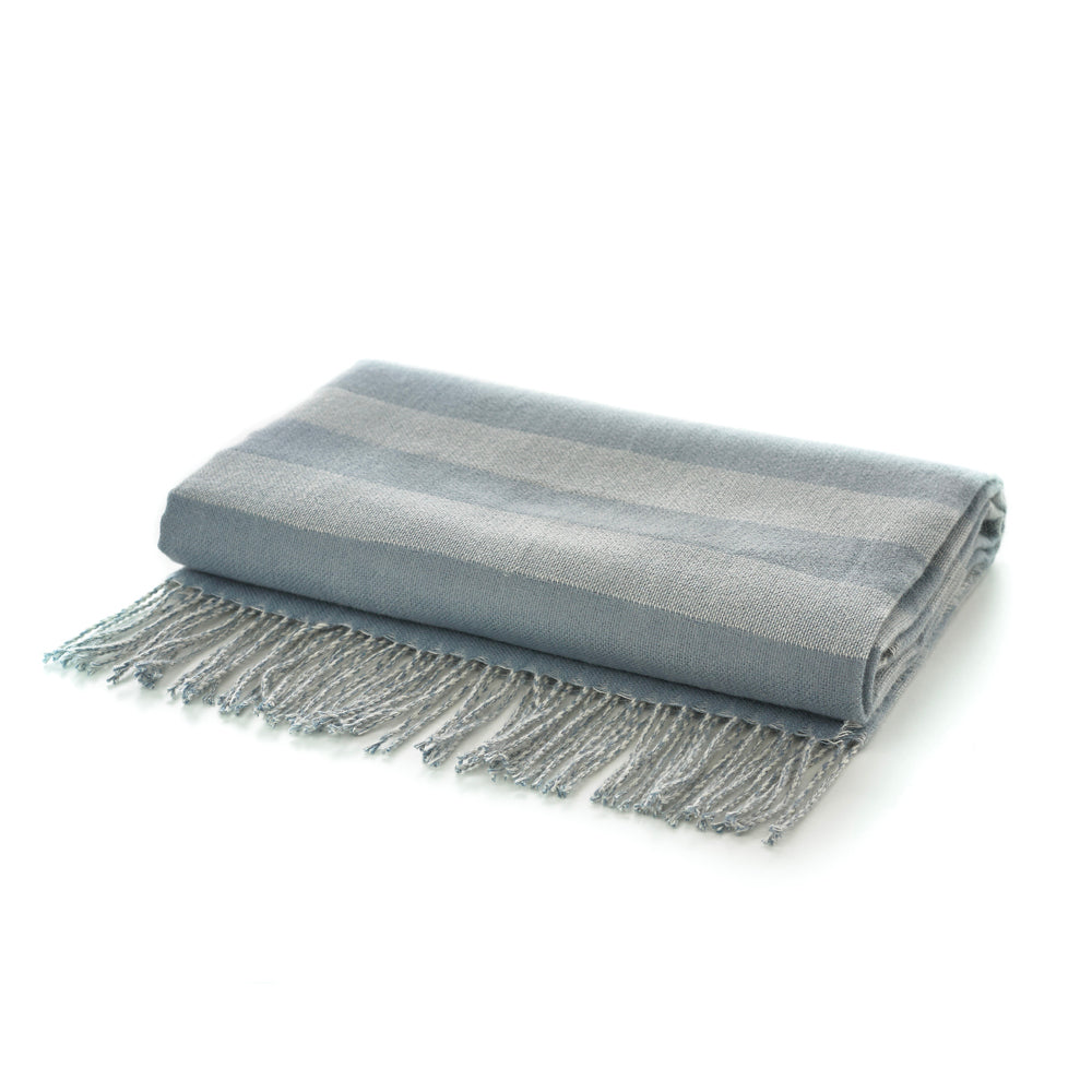 Elgin Supersoft Yarn Dyed Jacqaurd Throw | 130cm x 160cm | Blue