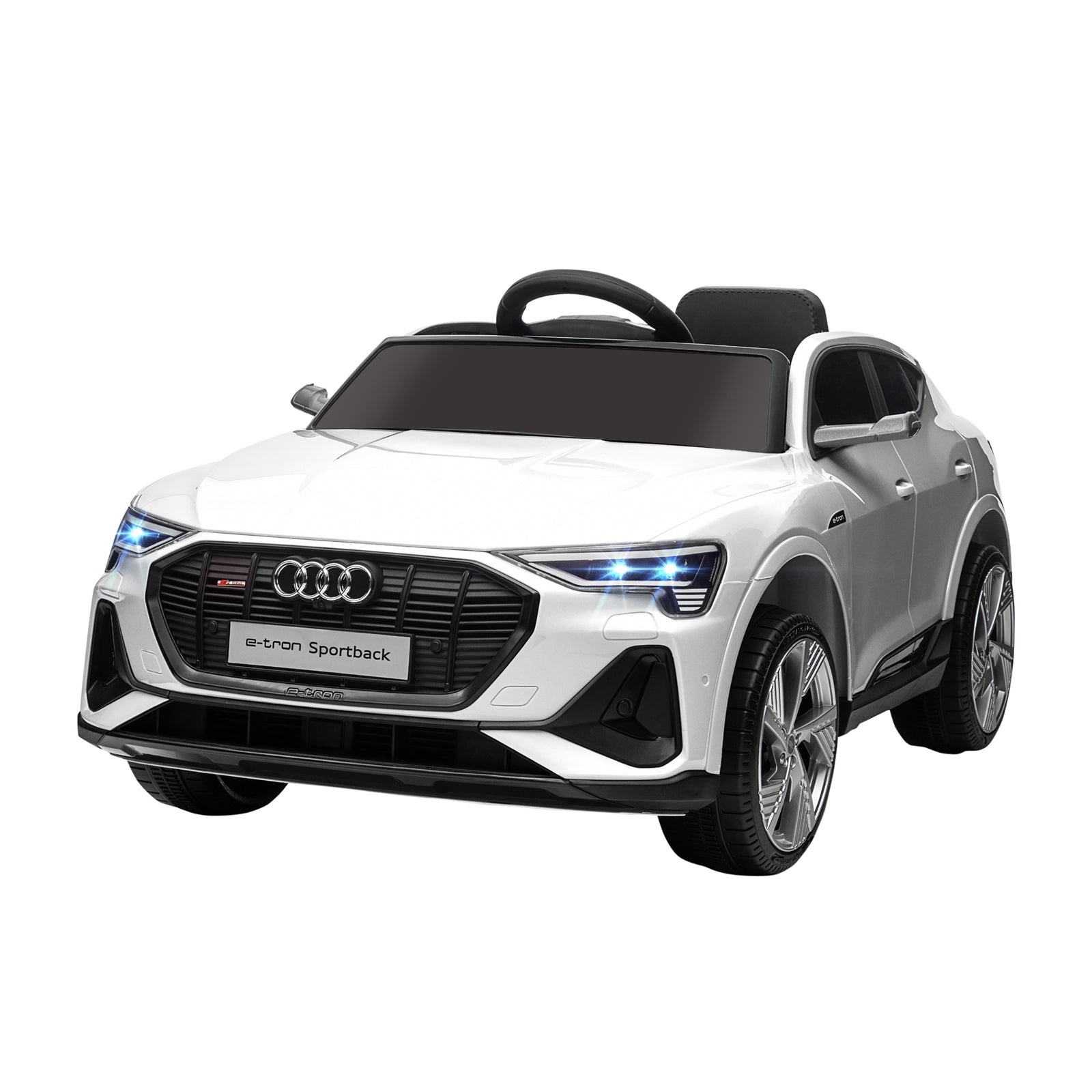 12v Kids Electric Ride-on Car/ W Remote Control, Lights, Music | White