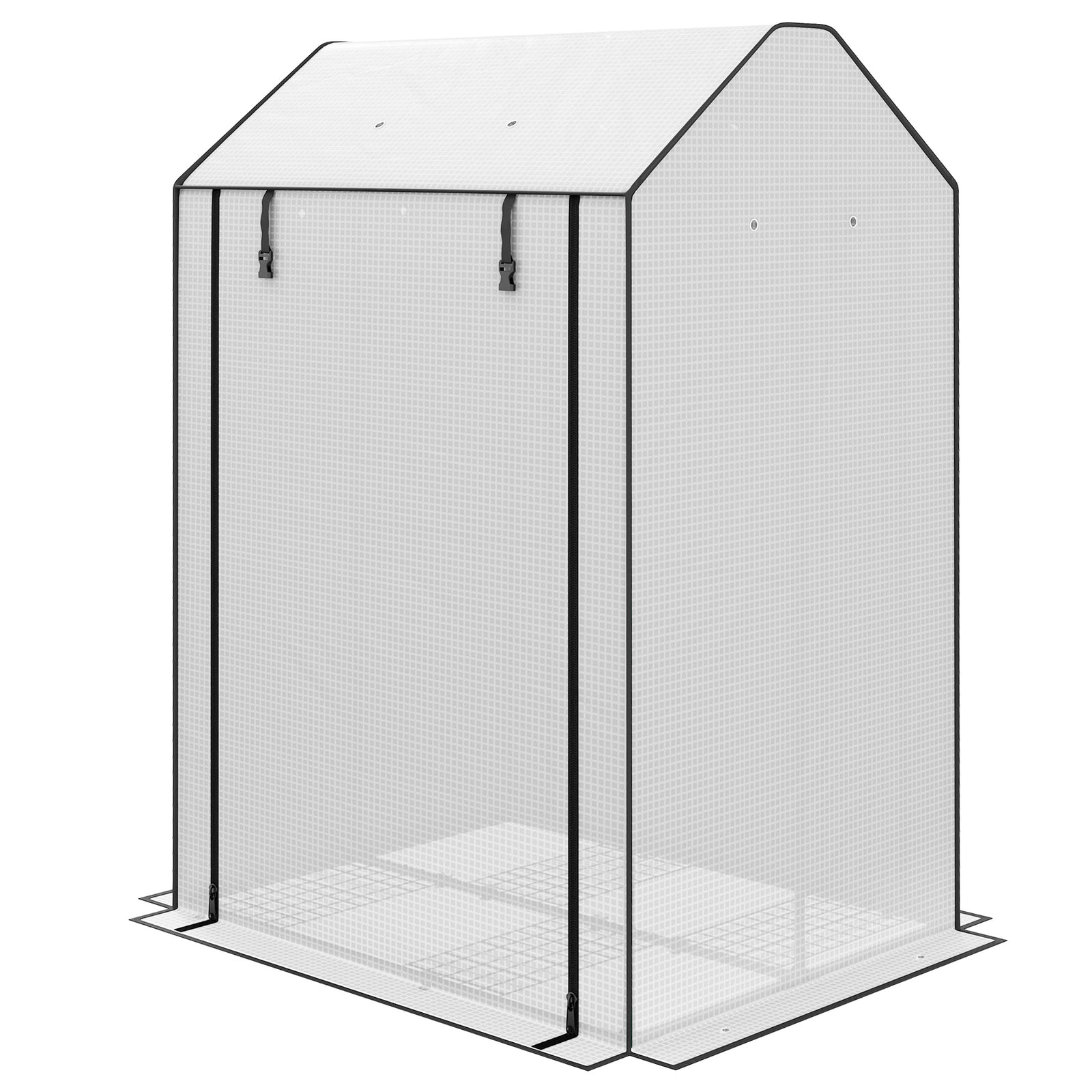 Portable Greenhouse W/ 4 Shelves & Vents 100x80x150cm