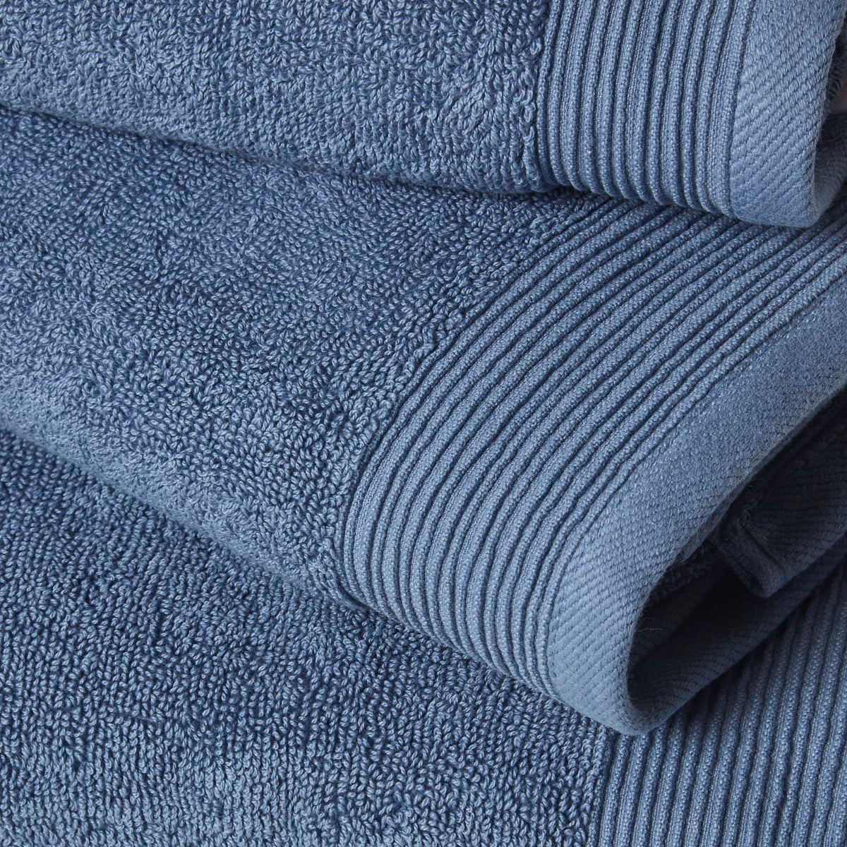 100% Combed Egyptian Cotton 700 Gsm Towels | Face Towel | Denim Blue