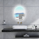 70x50/80x60cm Bathroom Mirror With Led Lights Anti-fog | Medium | Silver