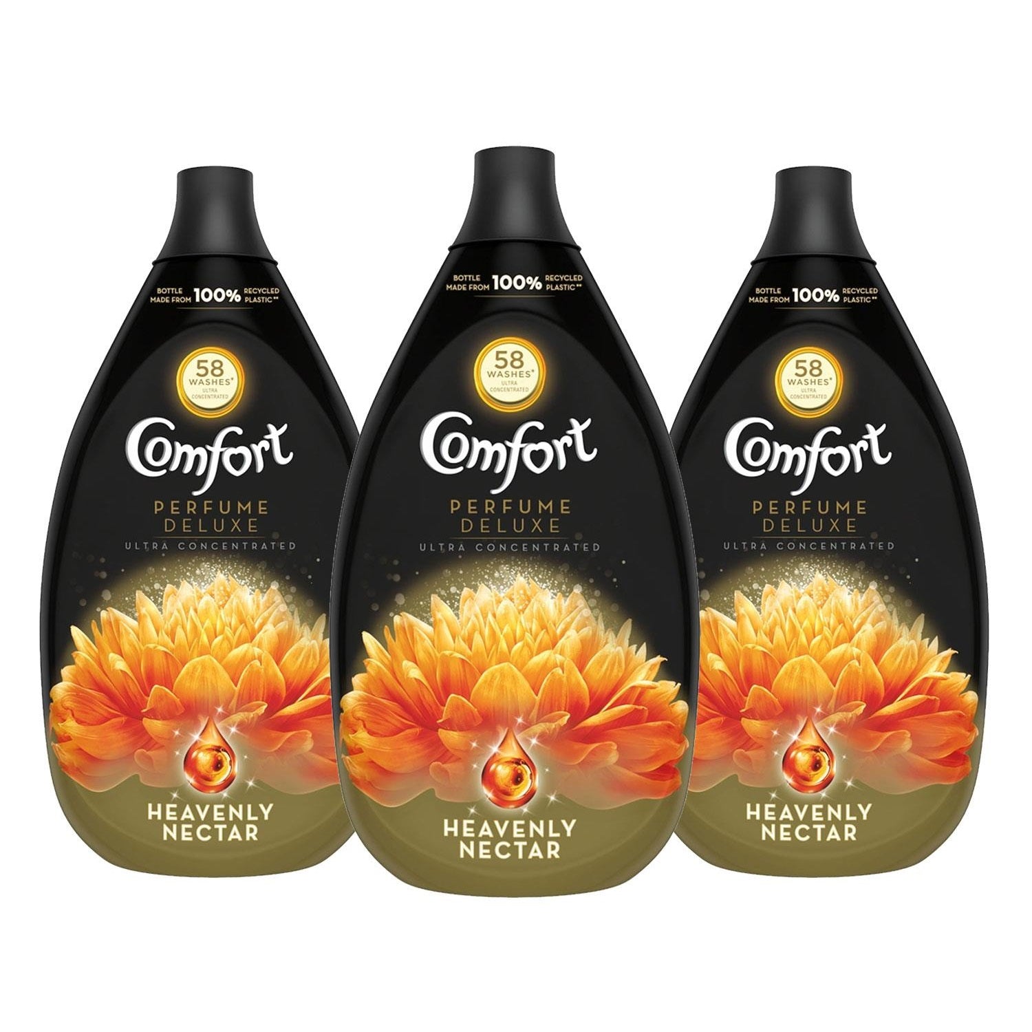 Perfume Deluxe Heavenly Nectar Fabric Conditioner 58 Washes, 870ml, 3pk