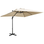 2.7x2.7m Cantilever Parasol W/ 360° Crank Handle Tilt | Cream