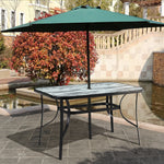 Garden Tempered Glass White Wood Grain Coffee Table - 150w X 90d X 72h Cm | Large | White